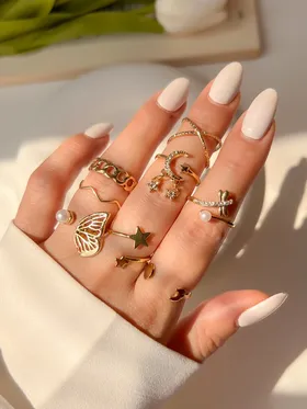 انگشتر پکی پروانه و سنجاقک ring pack butterfly