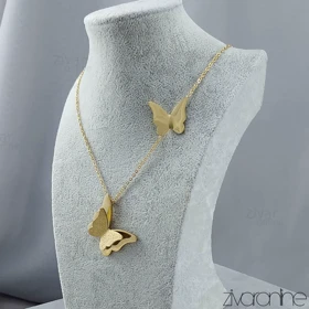 رولباسی زنانه با پلاک پروانه طلایی 50079