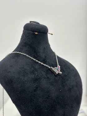 گرردنبند نقره زنانه پروانه مینیمال 975