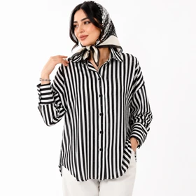 شومیز زنانه نخ کتان نگین‌دار وارداتی کد 360