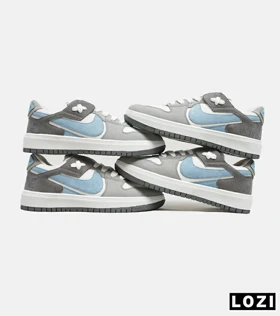 کفش مردانه و زنانه سفید طوسی آبی NIKE AIR JORDAN