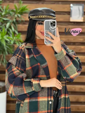 شکت چهارخونه آستین پفی