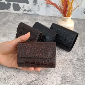 جاکارتی چرم طبیعی مدل آکاردئونی طرح روکو