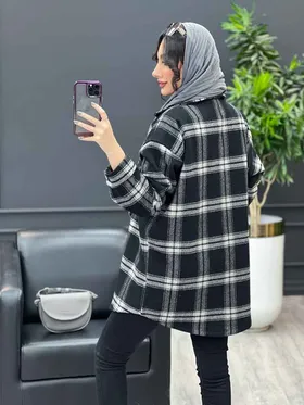 شکت چهارخونه سرجیب دکمه دار