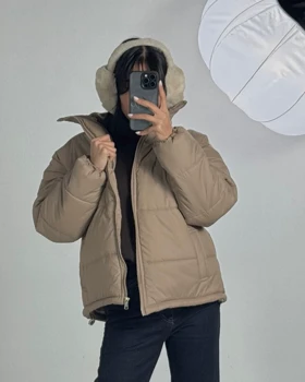 کاپشن یقه ایستاده کد 130078