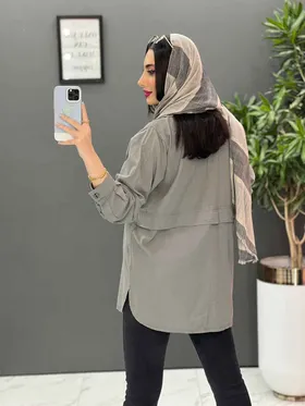مانتو شومیزی لینن دوجیب