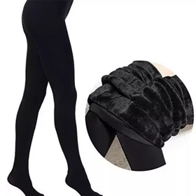 جوراب‌شلواری نخی داخل کرک (شنل) ریز بافت فری‌سایز خاکستری