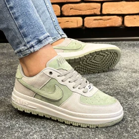 کفش کتانی اسپرت مردانه رنگ طوسی یشمی مدل نایک NIKE AIR FORCE