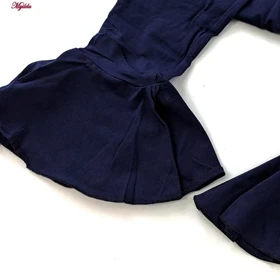 ست نیم‌تنه و شلوار زنانه کوزا سرمه ای مدل 9154