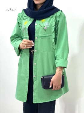 مانتو لینن گلدوزی آفتاب 1