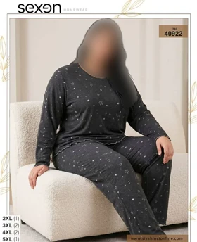 بلوز و شلوار بیگ سایز زنانه sexen کد 40922
