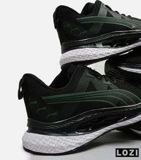 کفش کتانی ورزشی مردانه مشکی سبز PUMA