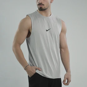 رکابی ورزشی مردانه نایک مدل Dri Fit-6906 طوسی روشن