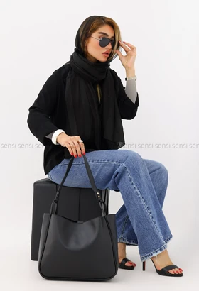 کیف چرم مغزی دوزی تک دسته کد1004693