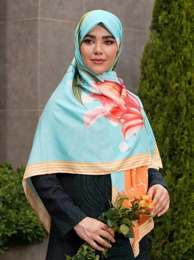 روسری نخ خوزستان و زنبق واژگون