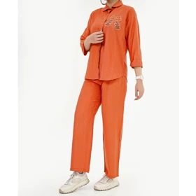 ست شومیز و شلوار گلدوزی زنانه