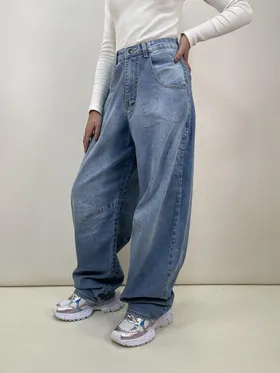 شلوار جین زنانه مام استایل بالنی