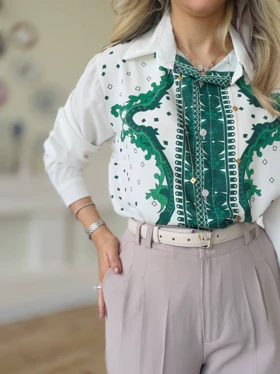 شومیز زنانه مدل دلچه(ارسال فوری) (سبز)