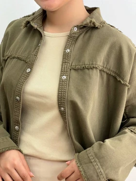 کت کتان جلو دکمه کد 3506