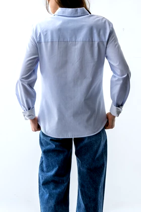 شومیز بیسیک راه دار ترکیبی زنانه