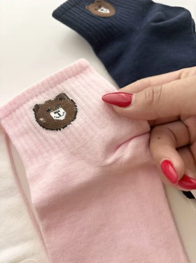 جوراب ساق کوتاه خرسی زنانه 846