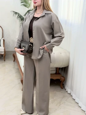 ست بلوز شلوار آذر 0373 (استخوانی)