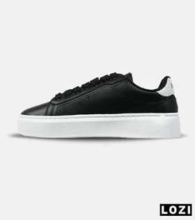 کفش کتانی مردانه مشکی سفید BERSHKA مدل 7597