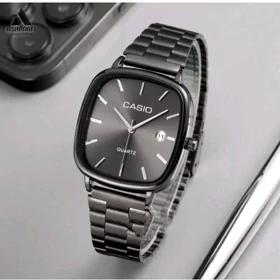 ساعت مچی کاسیو casio صفحه مربعی مشگی بند استیل مشگی ضداب شیک وخاص