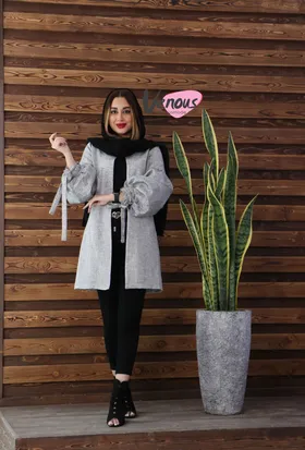 مانتو زبرا آستین پفکی