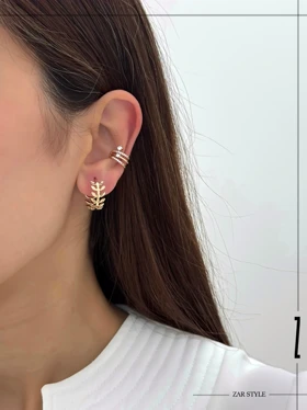 گوشواره زنانه حلقه‌ای گندم