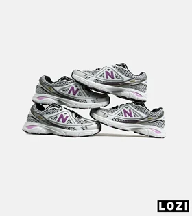 کفش کتانی مردانه و زنانه سفید مشکی بنفش NEW BALANCE 1064 V.2