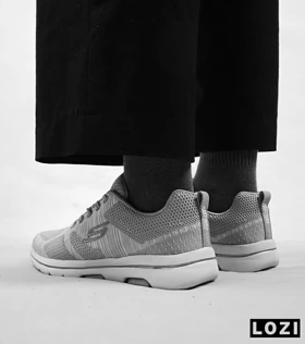 کفش کتانی طبی ورزشی طوسی سفید SKECHERS ULTRA GO