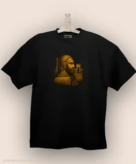 تیشرت لش مردانه و زنانه اصیل ایرانی طرح کوروش بزرگ کد 1011