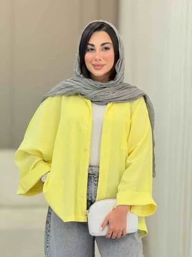 مانتو پانچ آستین پاکتی تک جیب