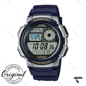 ساعت کاسیو مردانه AE-1000W-2AV اصل نقره ای سرمه ای Casio-11950-G