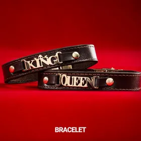 دستبند چرم طرح King&Queen
