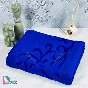 حوله حمامی طرح کایلی رنگ آبی