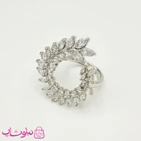 انگشتر زنانه YSX مجلسی نگین‌دار نقره ای