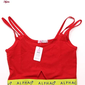 ست شورت و نیم‌تنه زنانه کوزا قرمز مدل My9142-4