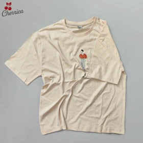 تیشرت باکسی دختر نگینی