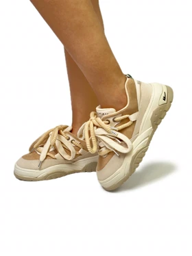 کفش اسپرت دخترانه مدل sneaker - 0024_Creamy White