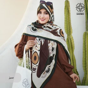 روسری نخ پنبه وال - اقتصادی (سبز)