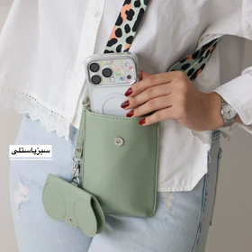 کیف زنانه موبایلی مدل جاکوبز (سبز پاستلی)