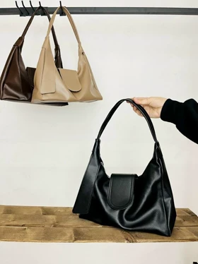کیف زنانه کرواتی پکه دار (مشکی)