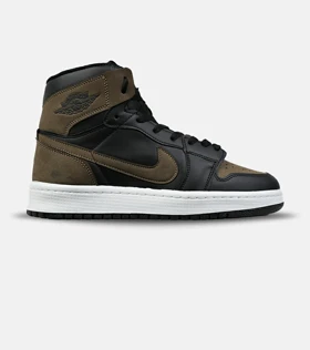 کفش کتانی مردانه و زنانه ساق‌دار مشکی قهوه ای NIKE jordan 1 مدل 8550