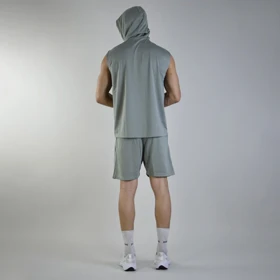 ست رکابی و شلوارک اسپرت نایک مدل HS-Dri Fit-A09 طوسی روشن