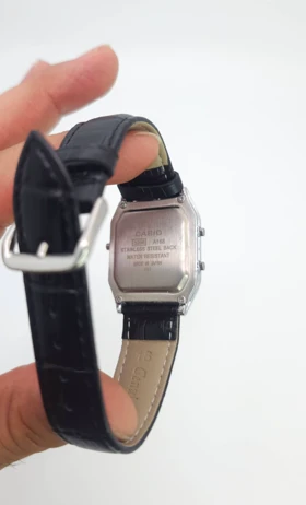 ساعت مچی مردانه کاسیو Casio دوزمانه با بند چرم و بسیار باکیفیت