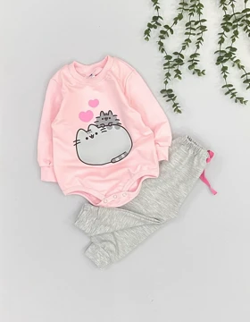 بادی شلوار طرح گربه