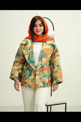 کت ژاکارد یقه انگلیسی