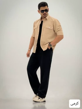 پیراهن مردانه کتان شافل_کد4221